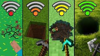 Minecraft But Digging Straight Down With Random Wi-Fi