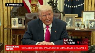 Trump Delays Canada, Mexico Tariffs for Goods Under USMCA: Full Oval Office Remarks