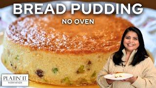 Easy Bread Pudding with Dried Fruits and Nuts | No Oven No Bake | How To Make Bread Pudding