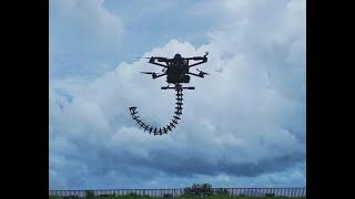 A dexterous and compliant aerial continuum manipulator for cluttered and constrained environments