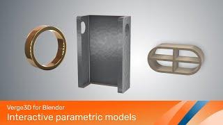 Making interactive parametric models with Verge3D, Blender, and WebGL