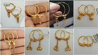 Gold Hoop Earrings Designs With Weight And Price #kaushalyapandey