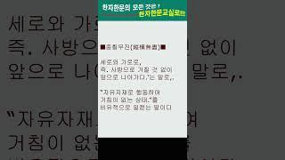 #한자한문#한자마당#한자성어#사자성어#고사성어#종횡무진(縱橫無盡)