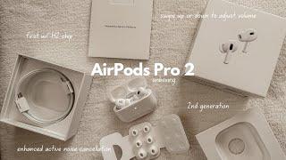 H2 AirPods Pro | 2nd generation  aesthetic + asmr unboxing 