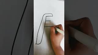 Easy comb drawing l Alphabet drawing