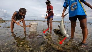 Ang Daming Isdang Nahibasan Pati Pusit nadali ang Lalaki