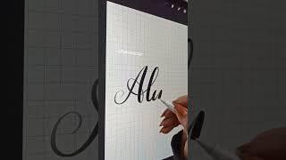 iPad Pro lettering | Satisfying Calligraphy : Aliuska #rtmaniac #shorts #ashortaday