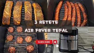 AIR FRYER TEFAL Easy Fry & Grill - Trei retete rapide si delicioase | Chiftele - Carnati - Somon⁴ᴷ⁶⁰