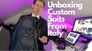 Unboxing Custom Made Suits Men's Clothing Made In Italy Spring Suits