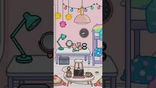 Rainbow Home School / Office Bedroom Makeover | toca life world | bunny bo #Shorts