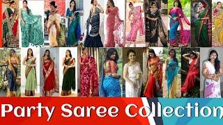 party saree collection | most trending sarees | saree haul 2024 | new saree designs @APKFASHION