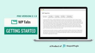 WP Tabs Pro - Getting Started