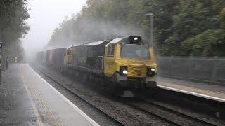 (Biblical Rain) Freight In Bristol - Class 37, 68, 70, 88 in Torrential Rain , 08-10-24