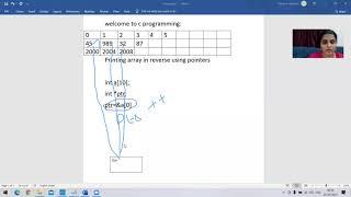 Printing elements of array in reverse order using pointers