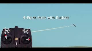 How much rudder is needed during rolls?