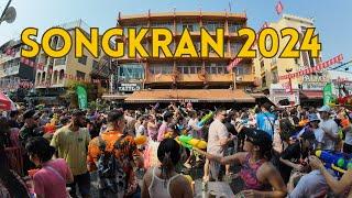 SONGKRAN 2024! Crazy KHAO SAN ROAD - BANGKOK THAILAND - HAPPY THAI NEW YEAR!