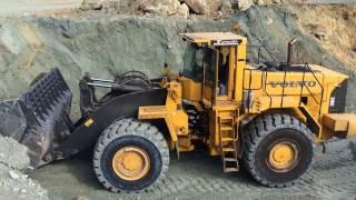 Volvo L330E Wheel Loader Loading Trucks With Three Passes - Sotiriadis Mining Works