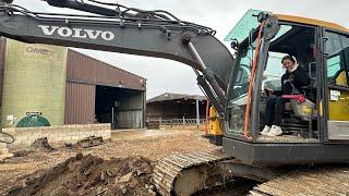 Parts stuck in Poland,  Digging more concrete up in the yard, it keeps raining