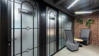 Проект монтажа офисных стеклянных перегородок и дверей от Nayada в Технониколь