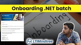 LTIMindtree's onboarding mail | .Net 2023 batch