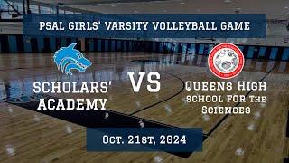 Girls Varsity Volleyball Game (10/21/2024): Scholars' Academy VS Queens High School for the Sciences