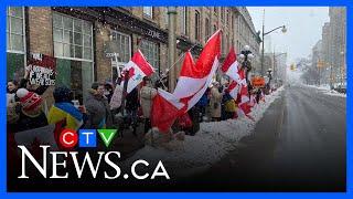 Canadians get ‘elbows up’ outside U.S. embassy