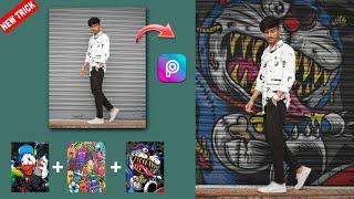 New Instagram Viral Graffiti Art On Shutter Photo Editing In Picart | Graffiti Photo Editing