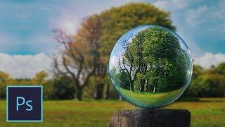How to make GLASS BALL effect - Photoshop Tutorial