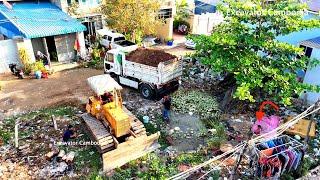 lt's really amazing. 3 Projct ln a day Dozer 31 & 5Ton Remove Trash land and covert land to new land