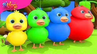 Learn colors with Five Little Ducks | BluLoo Nursery Rhymes & Kids Songs