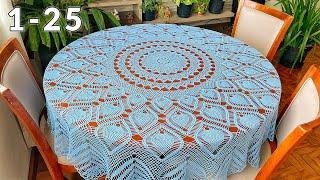 Crochet tablecloth Carousel 1-25