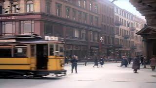 Hamburg, Deutschland 1920er Jahre in Farbe [60fps,Remastered] mit hinzugefügtem Sounddesign