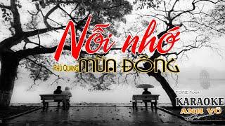 KARAOKE - NỖI NHỚ MÙA ĐÔNG - TONE NAM