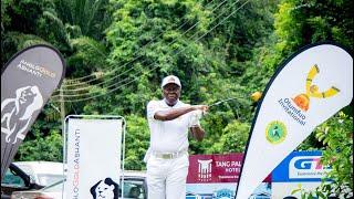 Asantehene tees off the AngloGold 6th Otumfuo Invitational Golf Tournament Obuasi