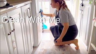 {Fridge Cleaning Motivation} tiny kitchen- lots of work  Clean with me