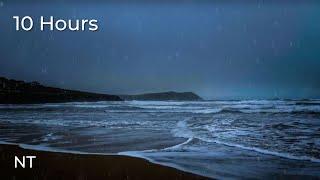 Stormy Ocean Waves in Cornwall, UK | Moody Sea Sounds for Sleep & Relaxation