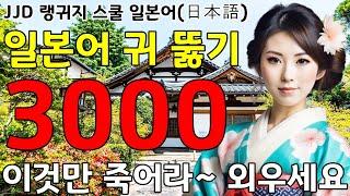 일본어 공부 성공하는 방법 | 왕 초보 기초 일본어회화 3000문장 | 이것만 죽어라 외우세요 | JJD 毎日 韓国語 日本語