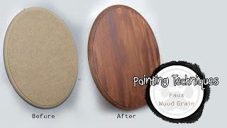 Painting Techniques - How to Paint Faux Wood grain