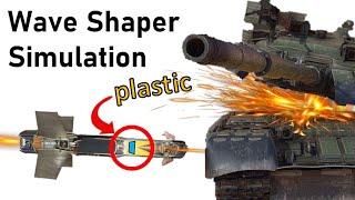 HOW A TINY PIECE OF PLASTIC HELPS DESTROY TANKS | Shaped Charge Armour Piercing Simulation