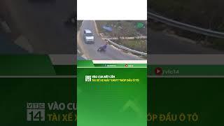 Vào cua bất cẩn, tài xế xe máy “drift”m.ó.p đầu ô tô #shorts | VTC14