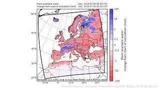 TerrSysMP monitoring run 2018-07-05 - plant available storage change - Europe (72h)