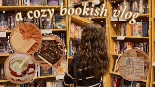 cozy bookish vlog  book shopping, a new release, journal updates & read with me!