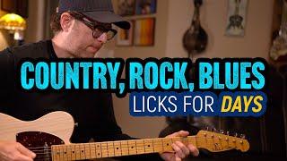 Country, Rock, Blues Licks for Days - This Guitar Lesson is full of licks to steal! - EP515