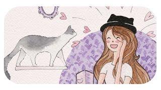 Visiting Lady Dinah's Cat Emporium & illustrating my day!