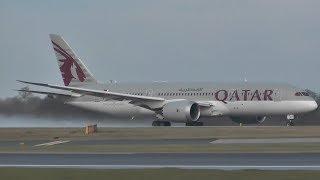 Qatar Boeing 787-8 Dreamliner A7-BCF Takeoff from Manchester Airport