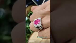 Natural Certified Ruby | Silnova Silver Ring| Bellarosa Gems| Surat Gujarat|