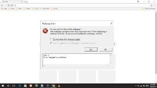 How to Fix Webpage Error Do You Want to Debug This Webpage in Windows