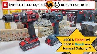 BOSCH mu EİNHELL mi ? Bosch Gsb 18-50 VS Einhell Tp-Cd 18/50 İnceleme 4500₺ VS 8500₺ Şarjlı Matkap