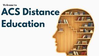 Welcome to ACS Distance Education