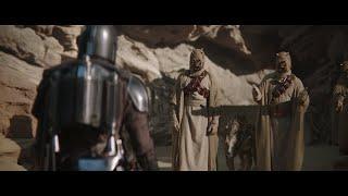 Mando & Cobb Vanth cooperate with Tusken Raiders - The Mandalorian Season Two (2020)